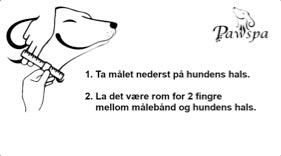 Halsbånd med refleks 31 cm, hvit og mørk grå.